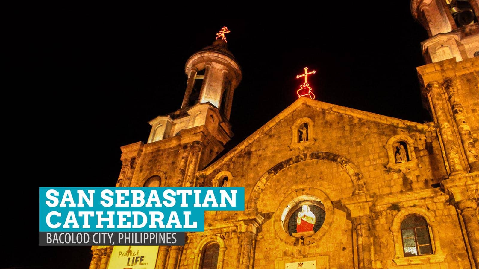 来自盖茨外的圣塞巴斯蒂安大教堂：Bacolod City，菲律宾