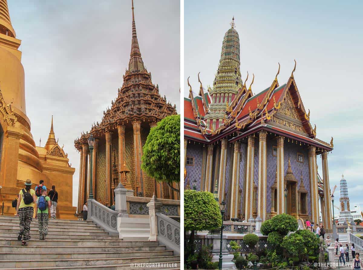 Prasat Phra thep Bidon（皇家万神殿）最初建于1855年，用于容纳祖母绿佛陀，但后来被放弃了，因为它太小了，无法获得如此荣幸。